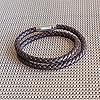 globi Leather Bracelet For Men | Genuine Wrap Braided Leather Cuff Bangle Bracelet with Magnetic Stainless Steel Clasp For Men/Women (Brown 7.5”) #3