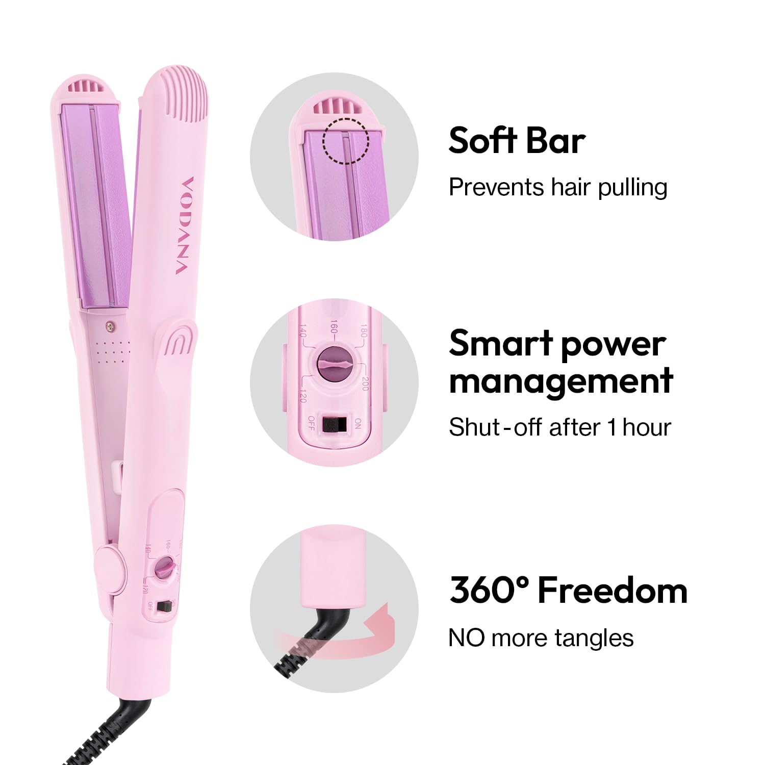 Amazon | VODANA ソフトバー ストレートアイロンパープルラベンダー