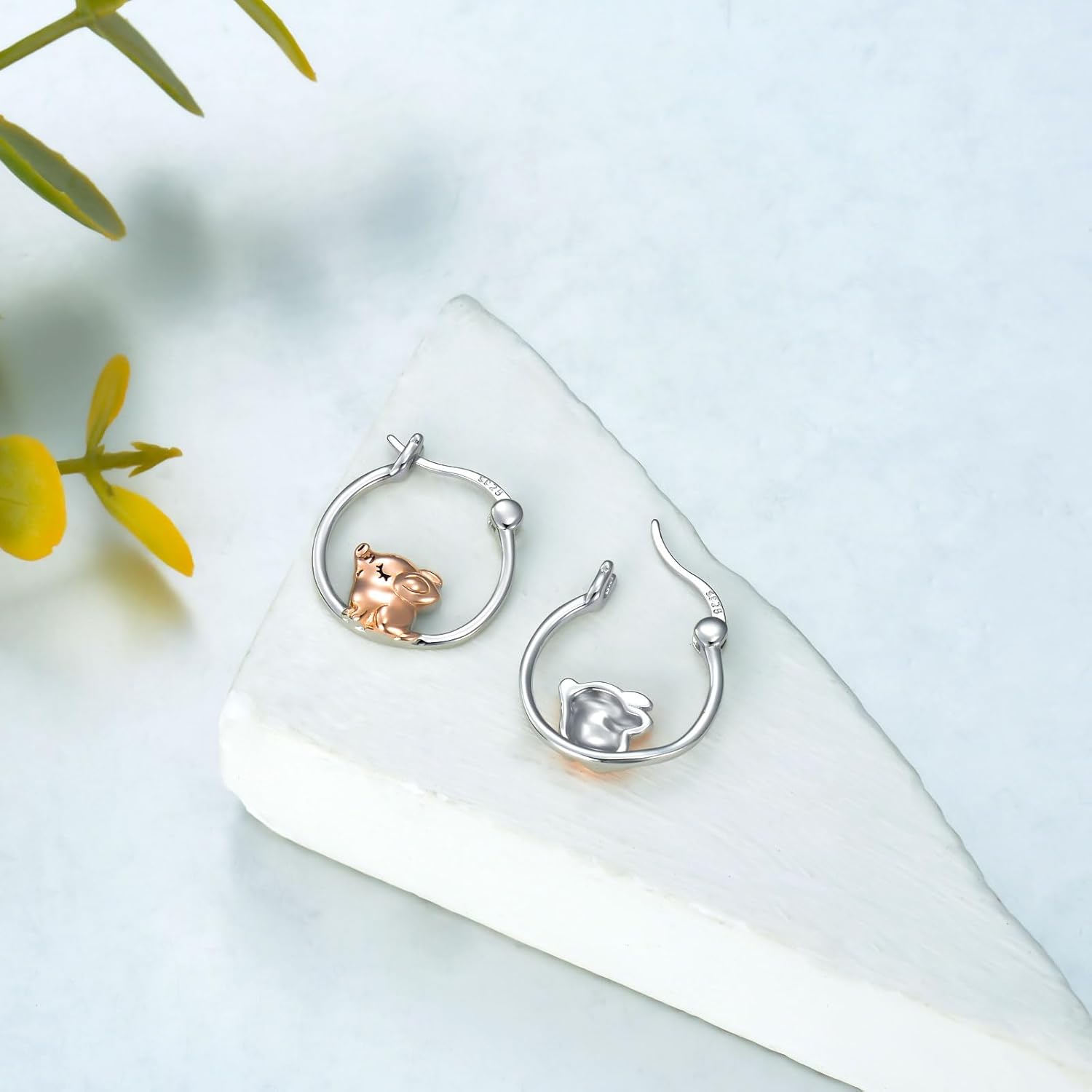 PELOVNY Christmas Gifts Women's Earrings Dog Frog Butterfly Earrings 925 Sterling Silver Animal Hoop Earrings for women Animal Jewelry Gift for Women Her