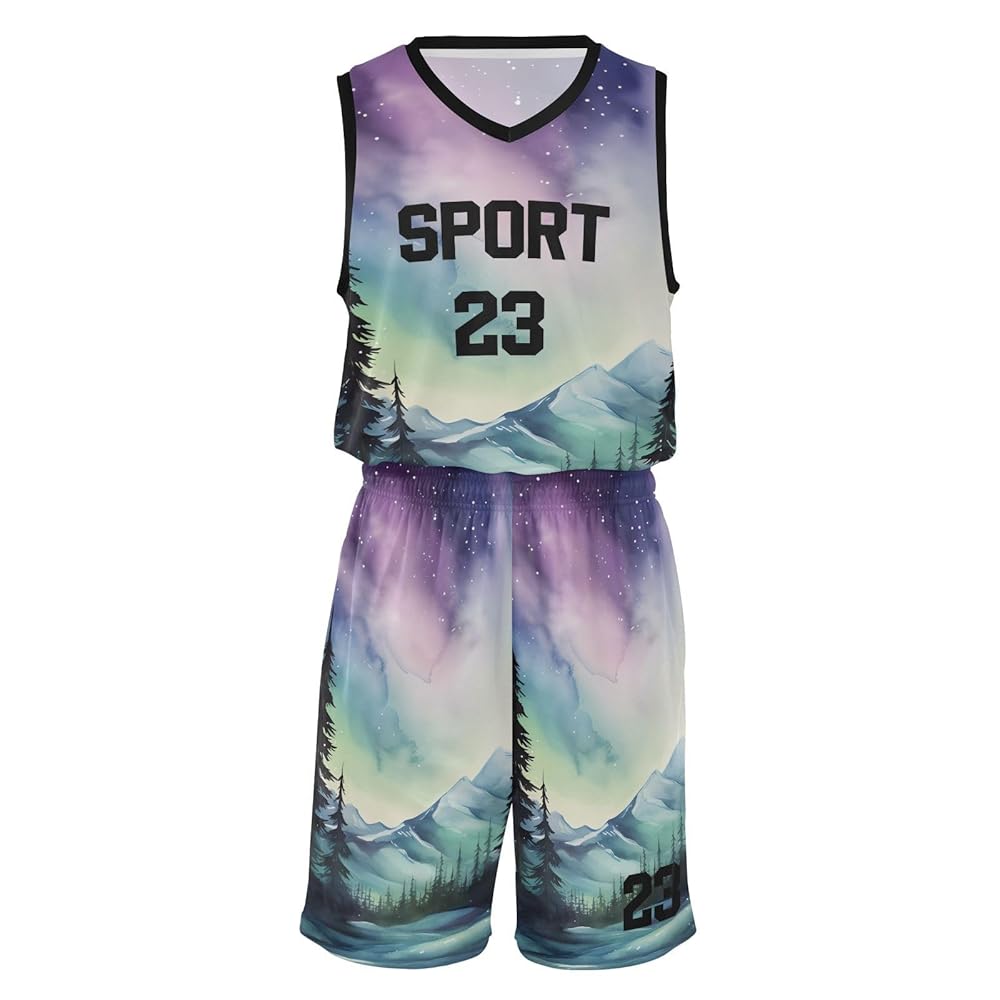 Amazon.com: Men's Basketball Jersey Set, #23 Northern Lights