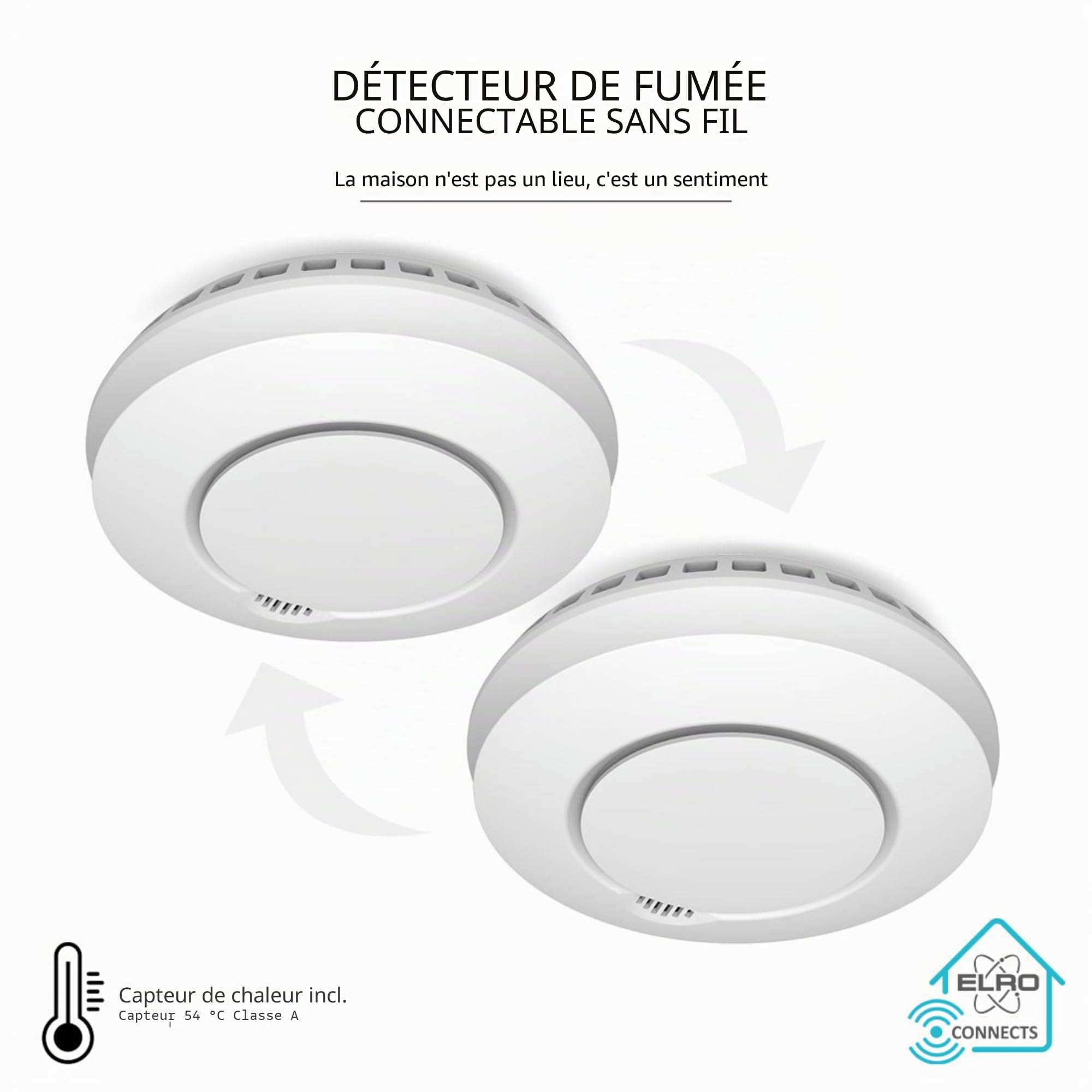 ELRO FZ5002R 2-Pack détecteurs de fumée connectables