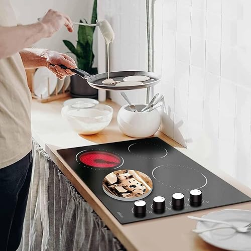 Miniatura 5 de Fundas para quemadores de estufa eléctrica de animales de granja, paquete de 4 fundas redondas para quemadores de estufa, 8 pulgadas y 10 pulgadas,