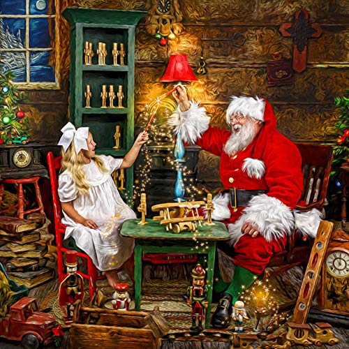 image for BigOtters Santa Costume Accessory, 4pcs Christmas Set with Glasses, Xm