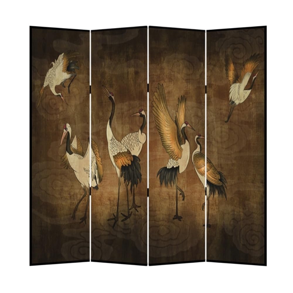 Privacy Screen Floor-standing Screen Partition, Living Room, Movable Decorative Background Wall, Tea, Retro Chinese Folding Room Divider