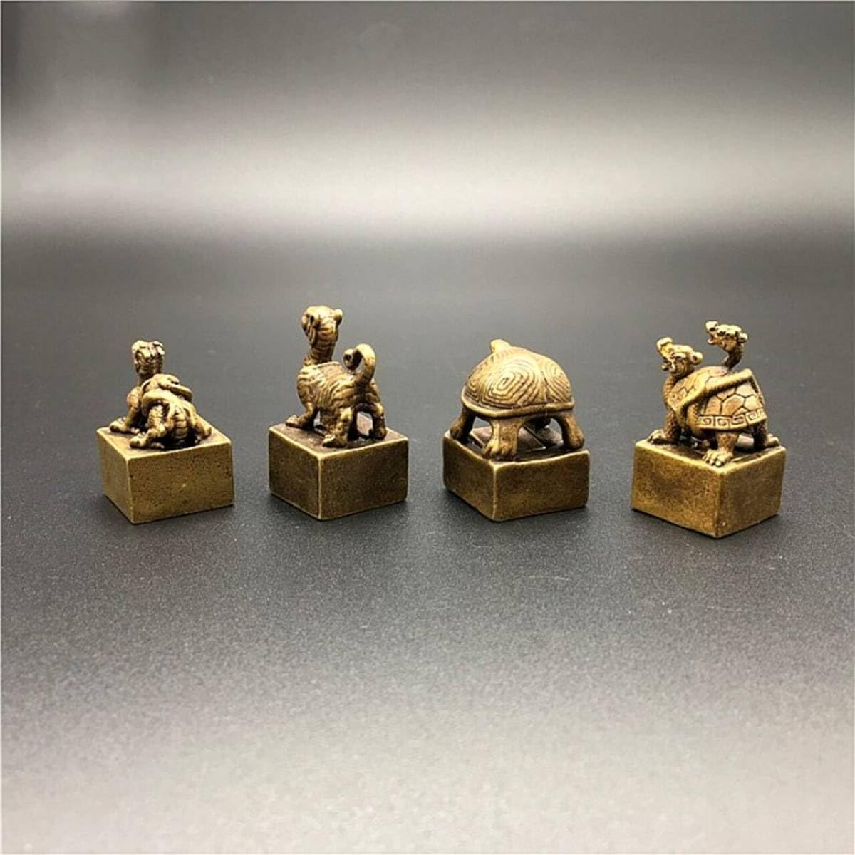 Amazon.co.jp: 純銅 朱雀印 朱雀 収蔵品 置物 四神獣 判子 印