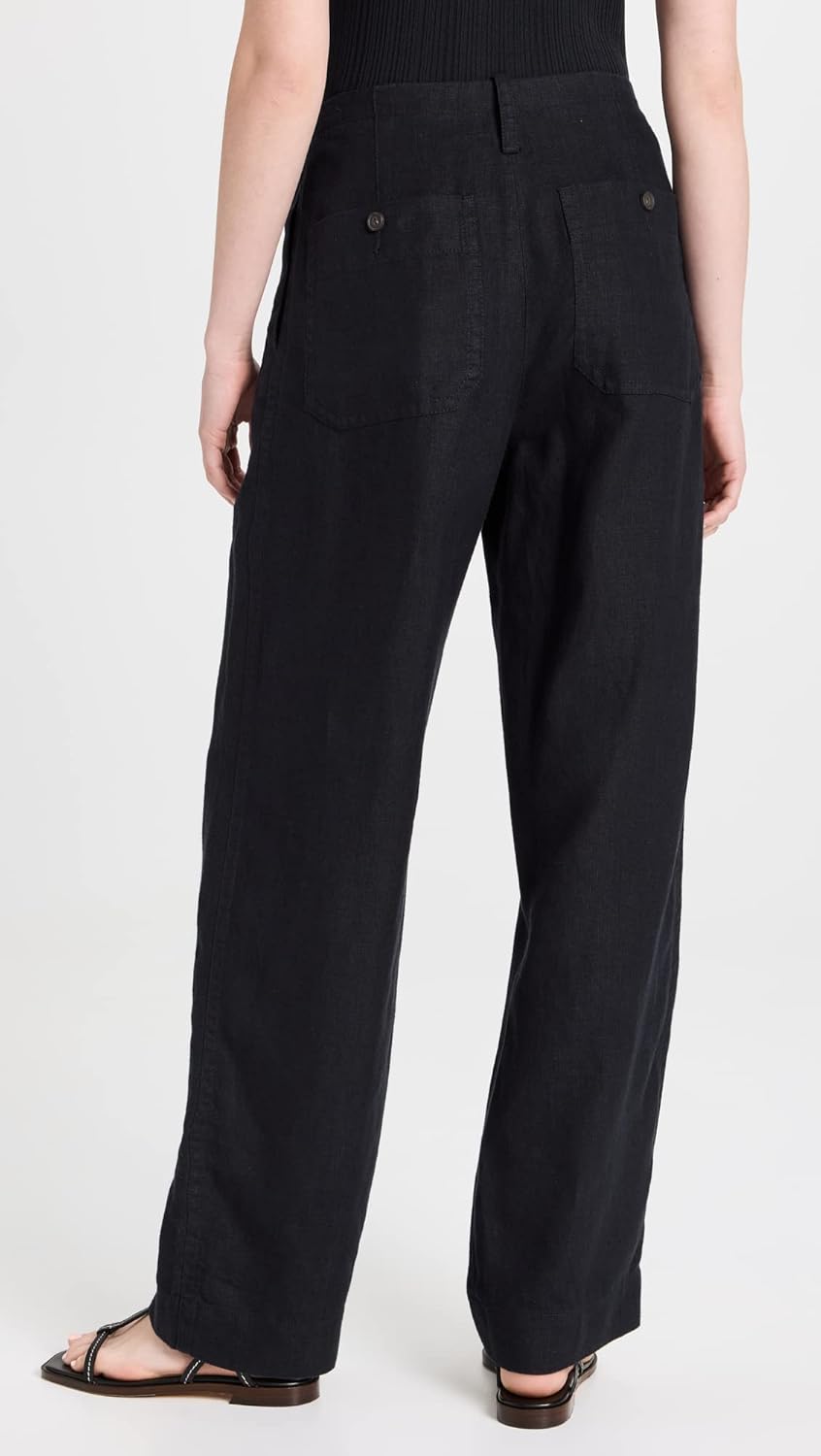 Vince Women's Mid Waist Tie Front Pull On Pants - Image 3