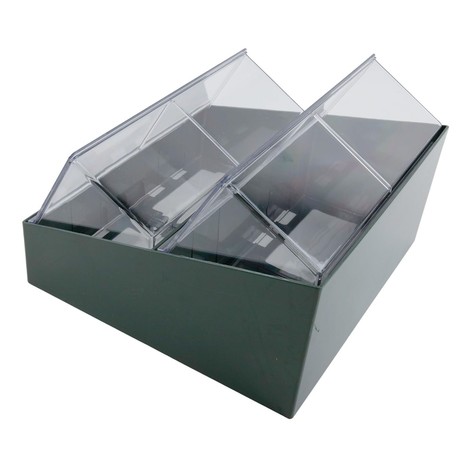 Dwuwarstwowa torebka na herbatę pudełko na biurko herbata Sto stolik kawowy uchwyt plastikowy 14 x 13 x 14 cm / 27 x 18 x 25 cm zielony lub biały idealny do domu i biura