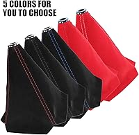 Vista 3 de BESULEN Cubierta de Funda de Palanca de Cambios para Coche, Cubierta de Gamuza de Cuero para Perilla de Cambios Cubierta Antipolvo, Reemplazo