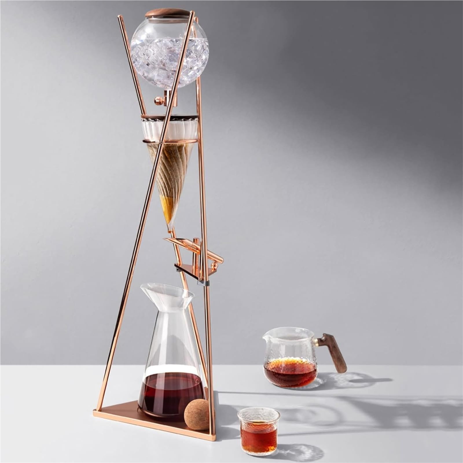 Cafetera Helada De 800 Ml, Torre De Café Frío, Goteador De Velocidad Ajustable, Con Soporte De Acero Inoxidable, Rinde De 6 A 8 Tazas, For El Hogar, Cafetería