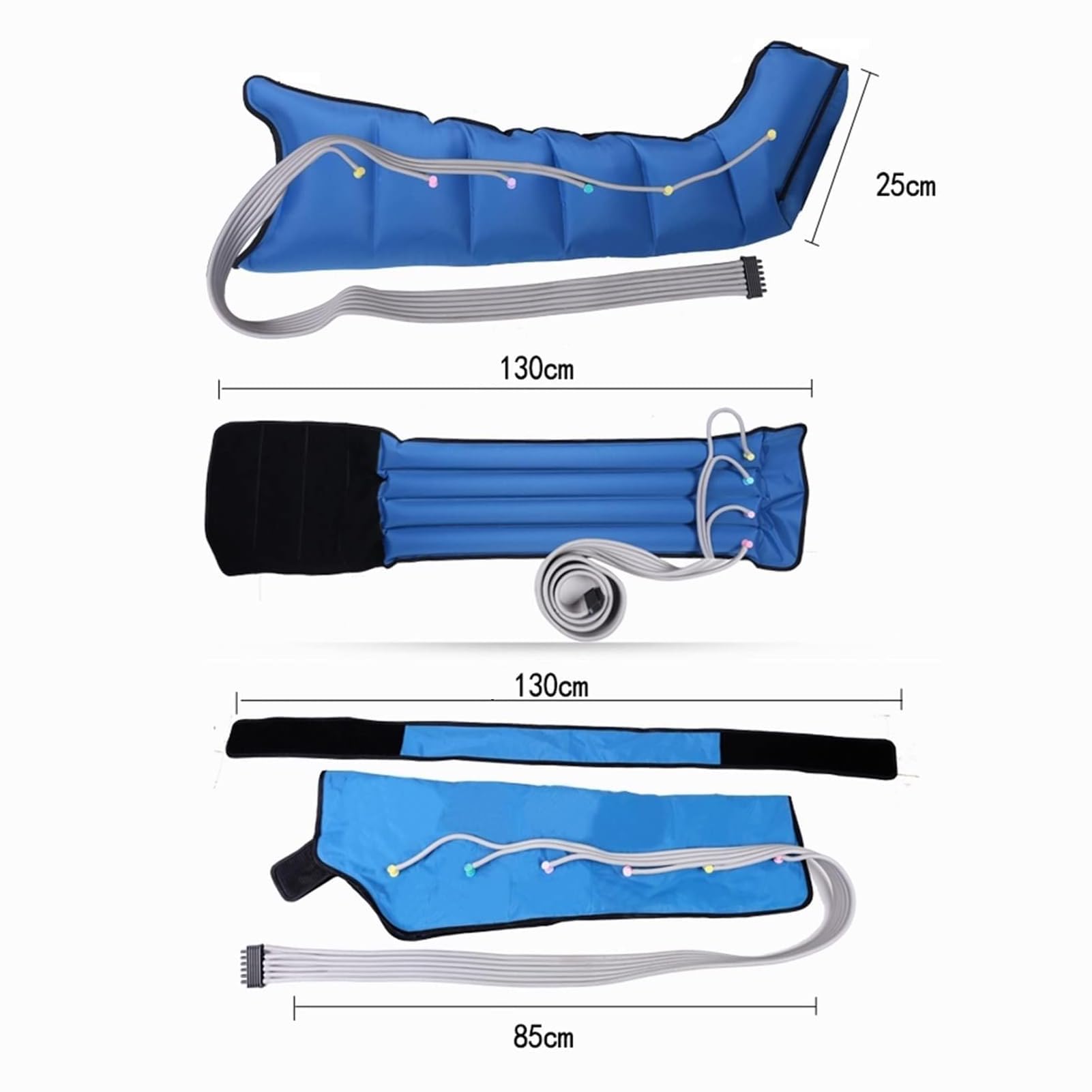 Massaggiatore Elettrico A Compressione D'Aria Per Le Gambe - 6 Camere D'aria Pressoterapia Linfodrenaggio, Allevia I Dolori Alle Gambe Con Migliora La Circolazione,Con Telecomando