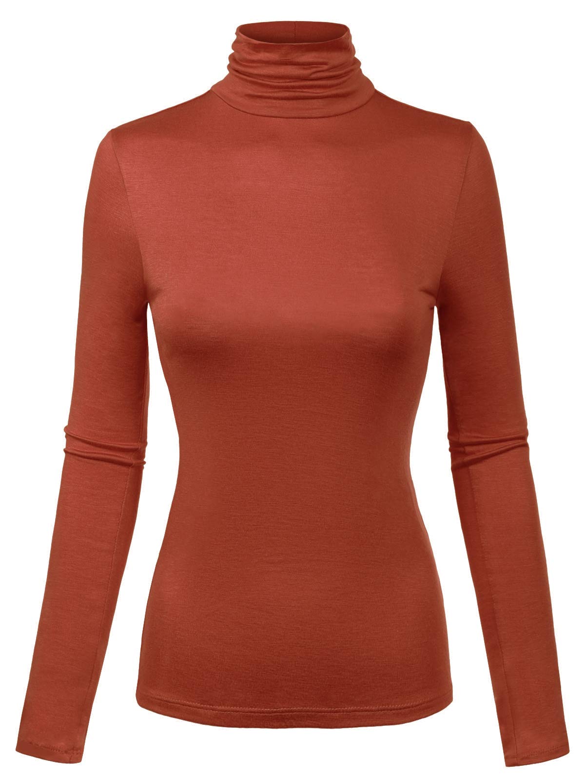 MixMatchy Women's Slim Lightweight Long Sleeve Pullover Turtleneck Mock Shirts Base Layer Undershirts Active Tops