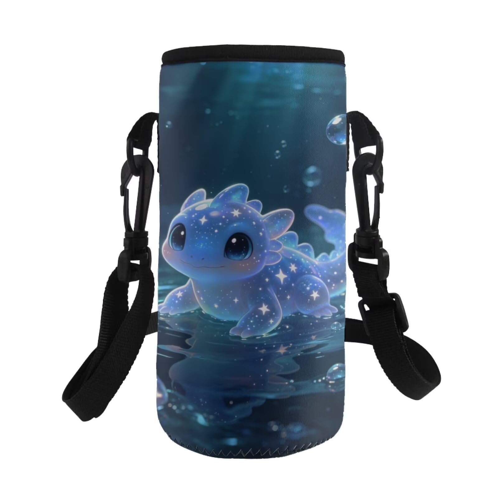 COEQINE Axolotl 500ml Water Bottle Carrier Insulated Cover Bag Strap Pouch Outdoor Pink Water Bottle Carrier with Strap for Kids Girls Toddler Kindergarten Elementary Steel/Glass/Plastic Bottles โ image 1