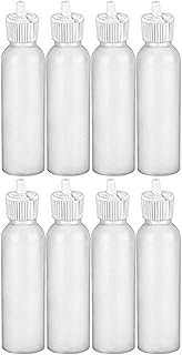 MoYo Natural Labs 2 oz Squirt Bottles, Squeezable Empty Travel Containers, BPA Free HDPE Plastic for Essential Oils and Liquids, Toiletry/Cosmetic Bottles (8 pack, Translucent White)