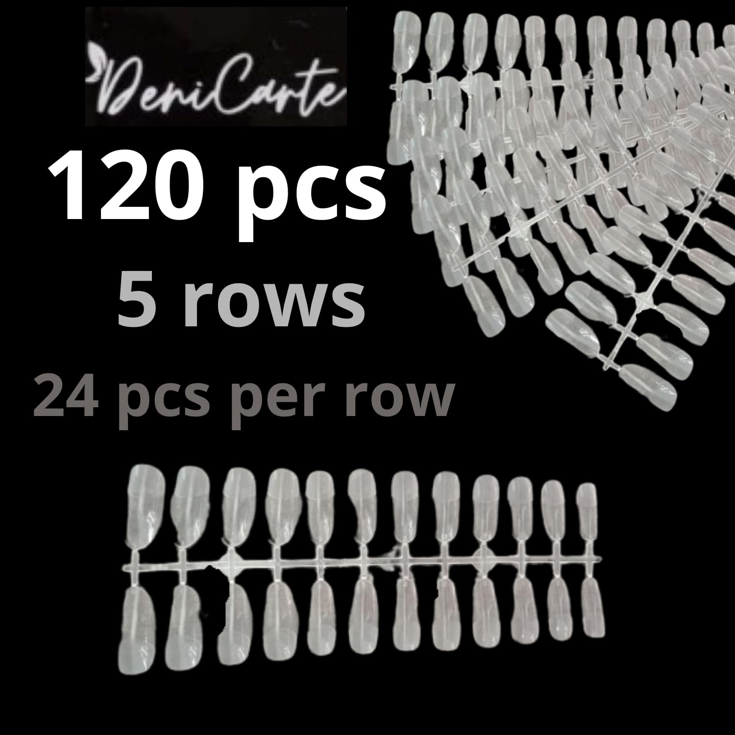 120 sztuk Tipsy Flexible Elastyczne Ultra Cienkie Flex Oval Clear Owalne Bezbarwne Nail Tips do przedłużania paznokci