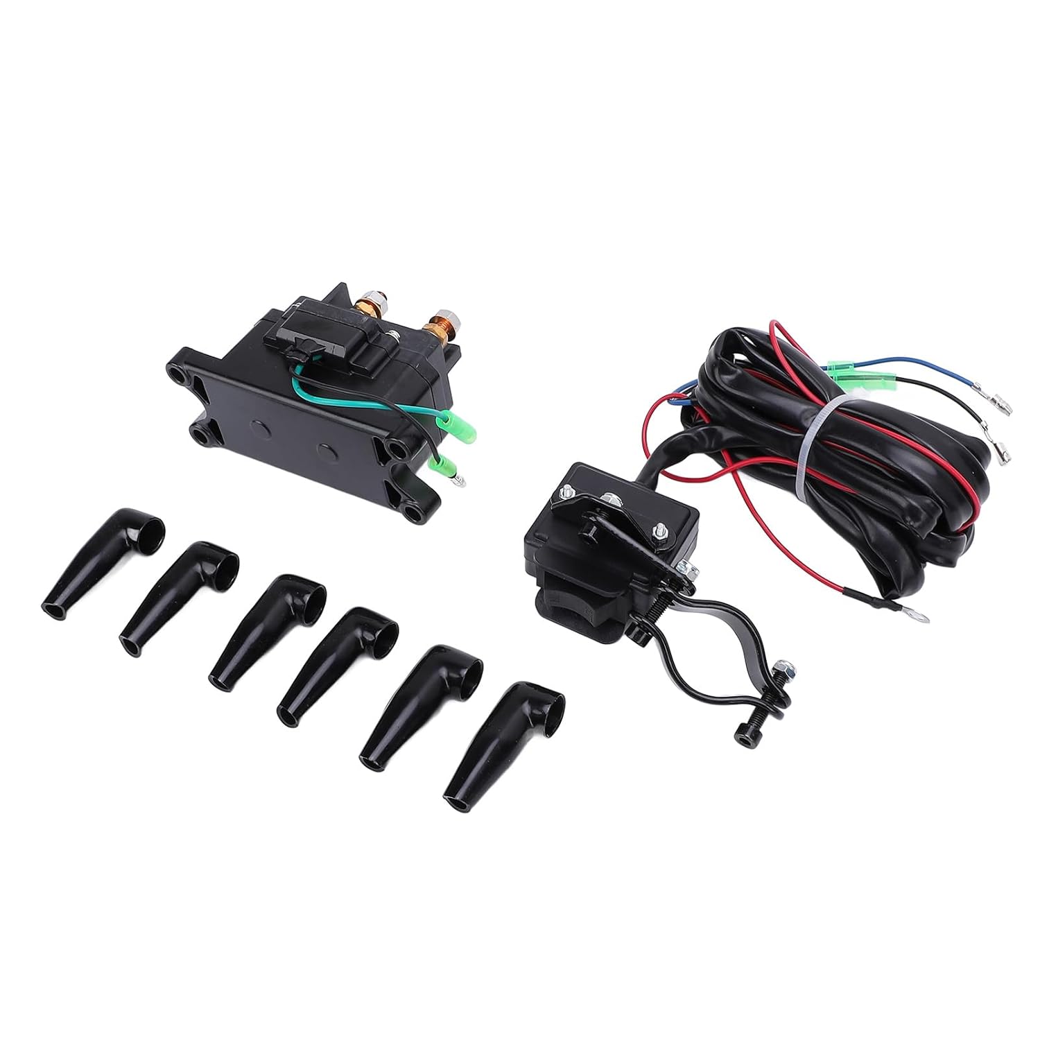 Winch Relay Contactor with Thumb Switch Kit High Performance Safe 12V 250A for Truck UTV 5000 to 7000lbs Winch