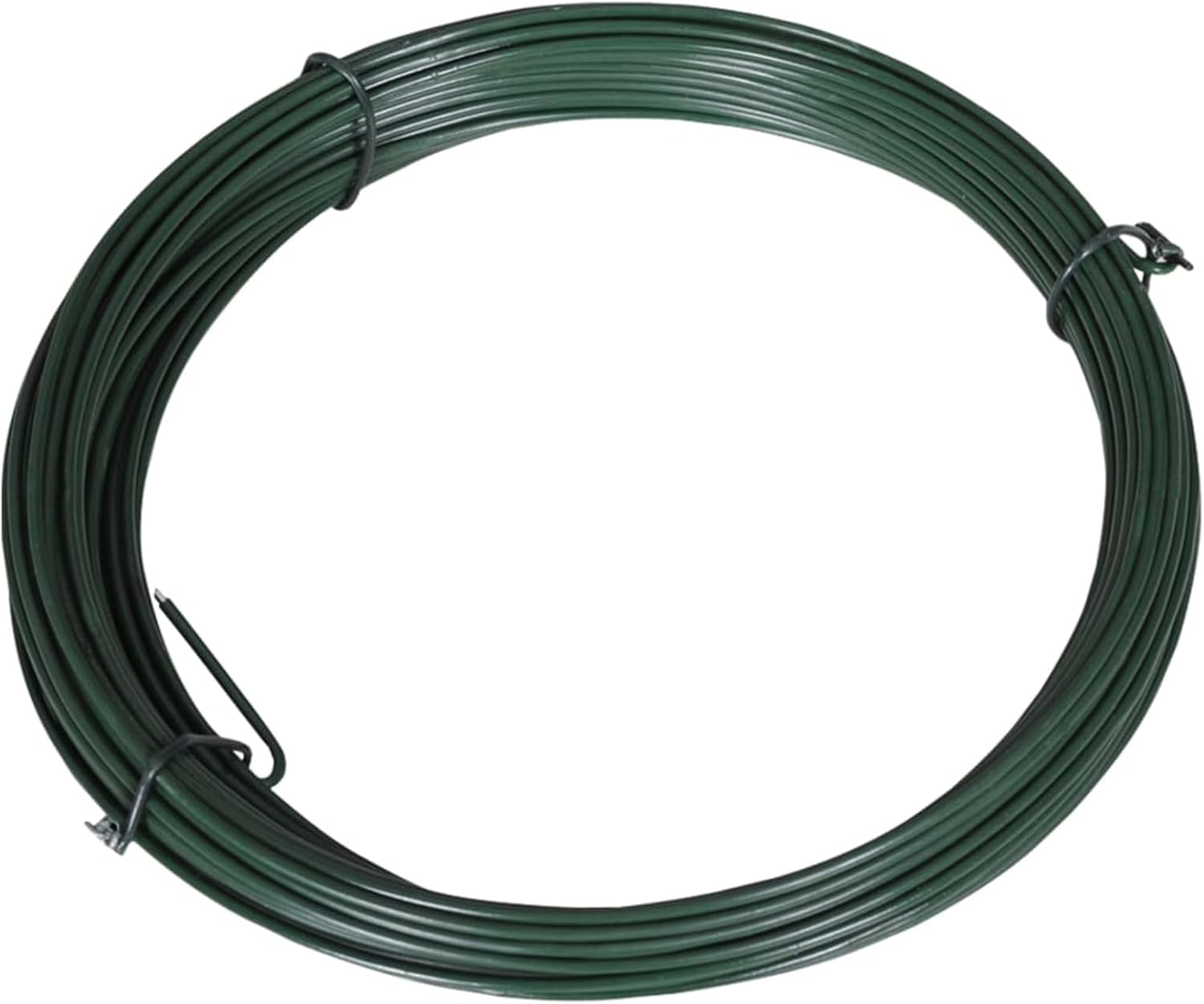 Fence Binding Wire, 82' Galvanized Steel with PVC Coating for Construction and Garden Use