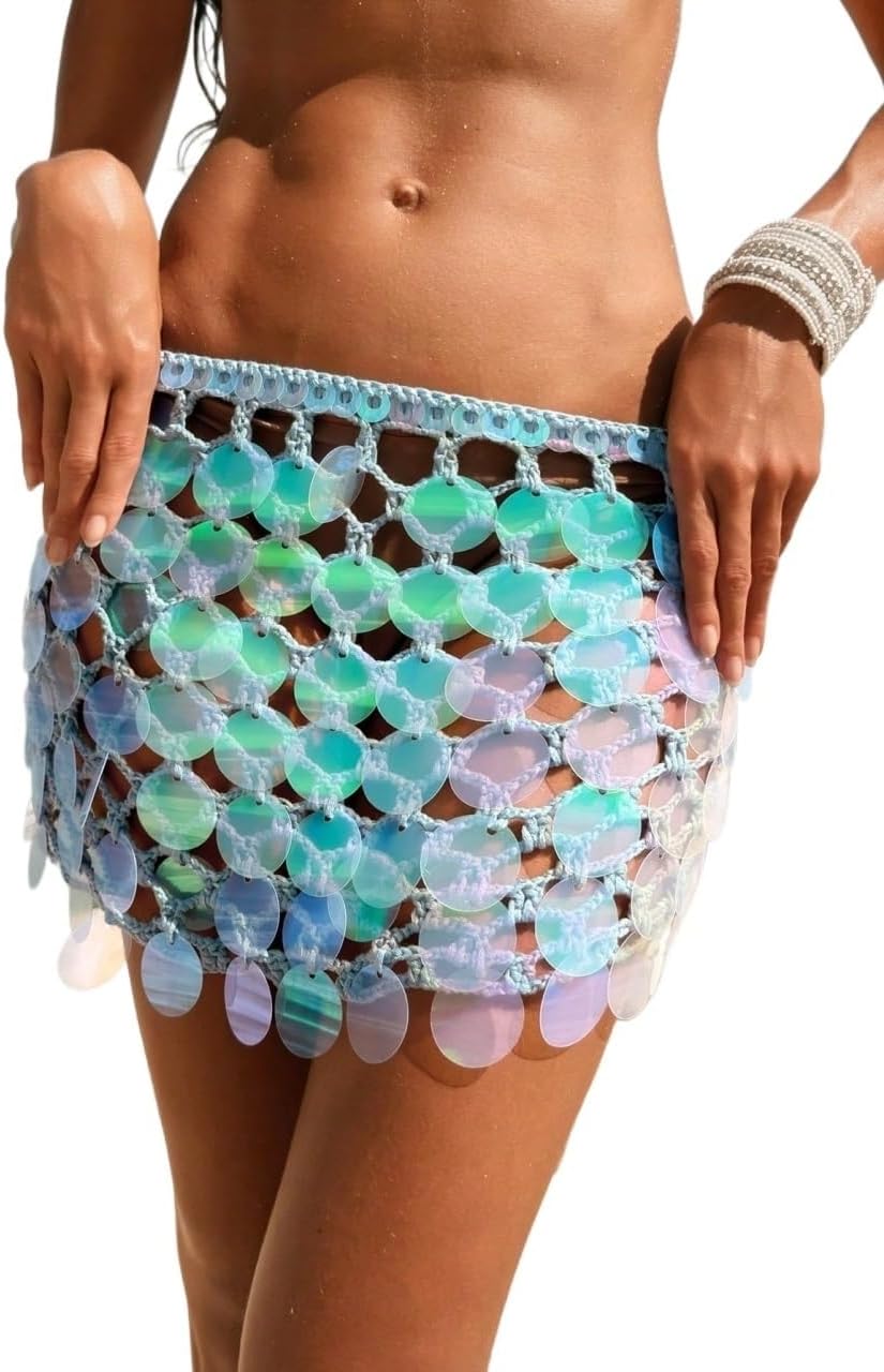 Women's Sequin Shawl cover ups for swimwear