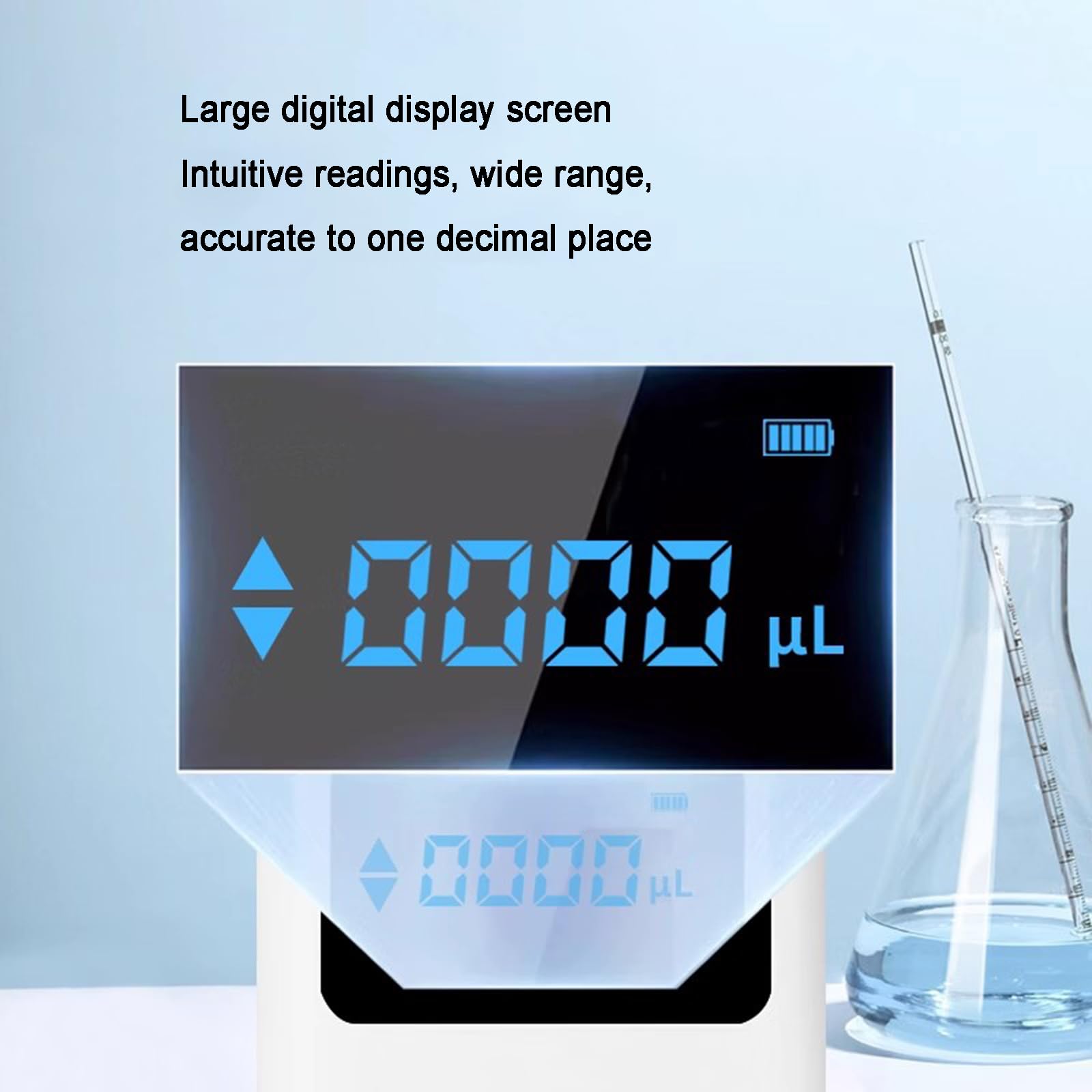 Bomba Electrónica para Pipetas, Controlador De Pipetas Continuo De 20-1000 ΜL para Laboratorio, con Modo De Pipeteo/dispensación/Mezcla, Pantalla LCD, Recargable