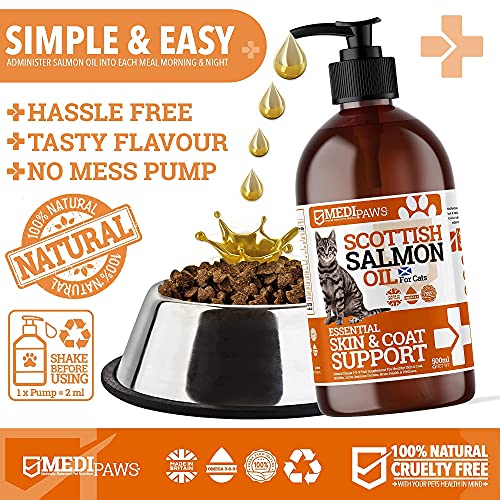 MediPaws® Scottish Salmon Oil For Cats 500ml | Supports Cat Skin And Coat, Cat Itchy Skin & A Moulting Cat | Omega 3 Fish Oil | Perfect For Cat Grooming & Cat Food & Cat Nip - Image 8