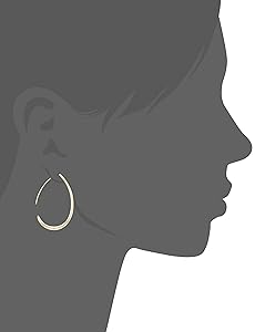 Amazon | Tresor オーバルフープピアス ゴールド GJ64341