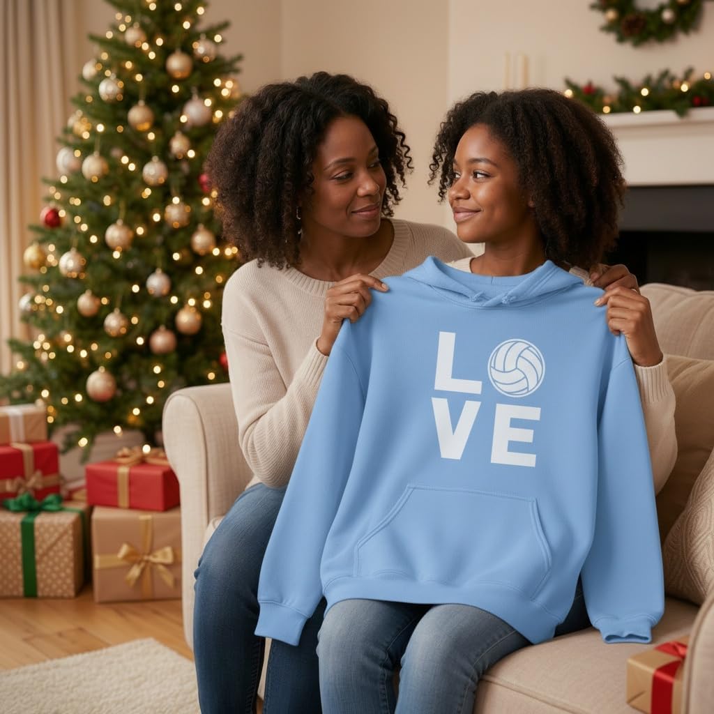 Tstars Volleyball Hoodies Gifts for Teen Girls Women Fans Team Players Love Sweatshirt Hoodie