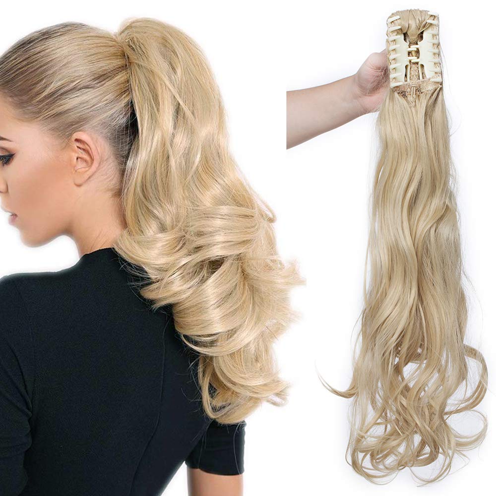 32"(81cm) SEGO Coleta Postiza Larga Pelo Sintético Se Ve Natural [Castaño Oscuro] Extensiones de Cabello Clip Cola Lisa Ponytail Extension (140g) — view 66