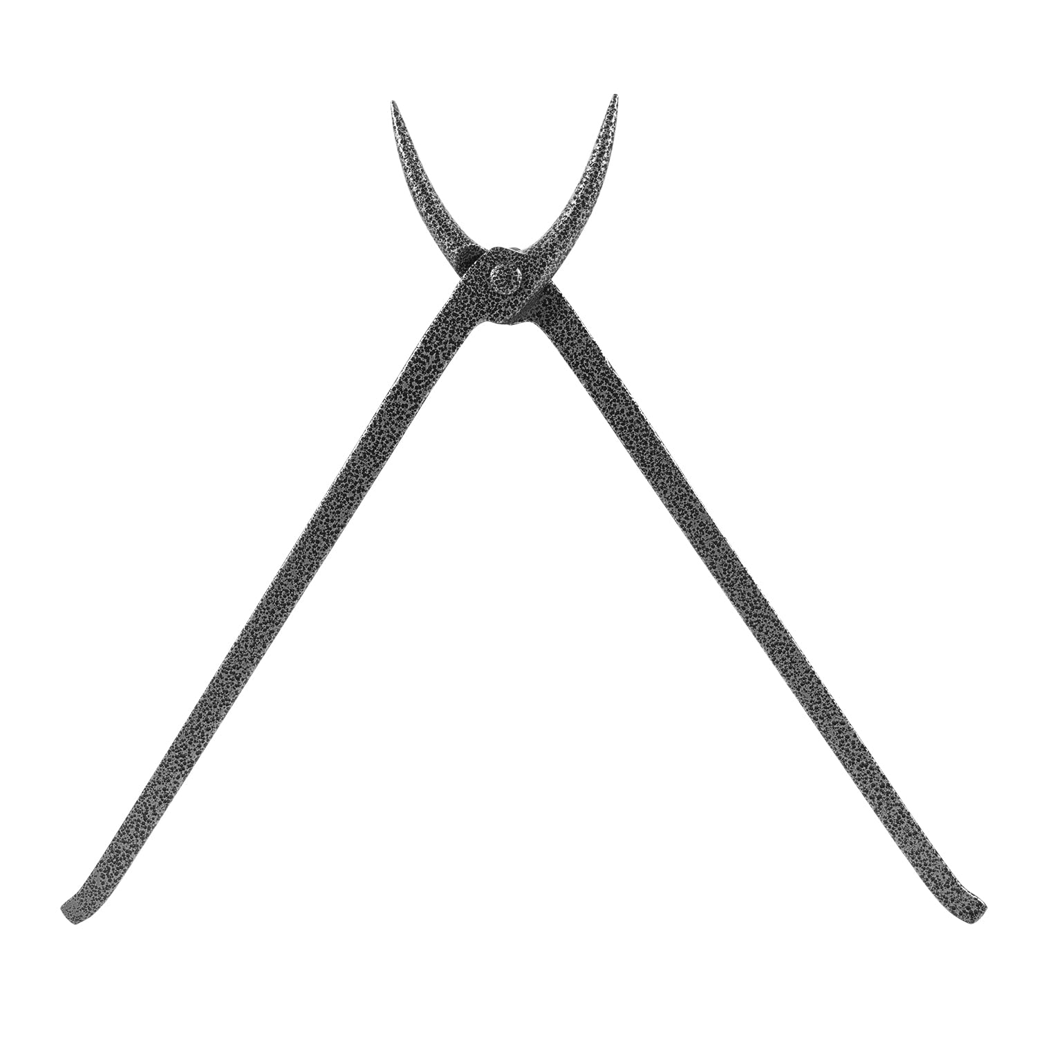 CTcar Forging Tongs 40 cm with Round Mouth for Round/Flat Material and Knife Making Forged from 1.2067 Steel Professional & Hobby