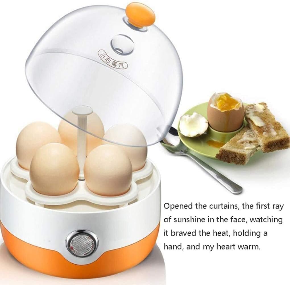 Electric Egg Boiler Multifunctional Electric Egg Boiler Food Cooking Steamer Automatic Steamed Eggs Cooker Poacher Heating Breakfast Machine (Color : Orange) (Parent)