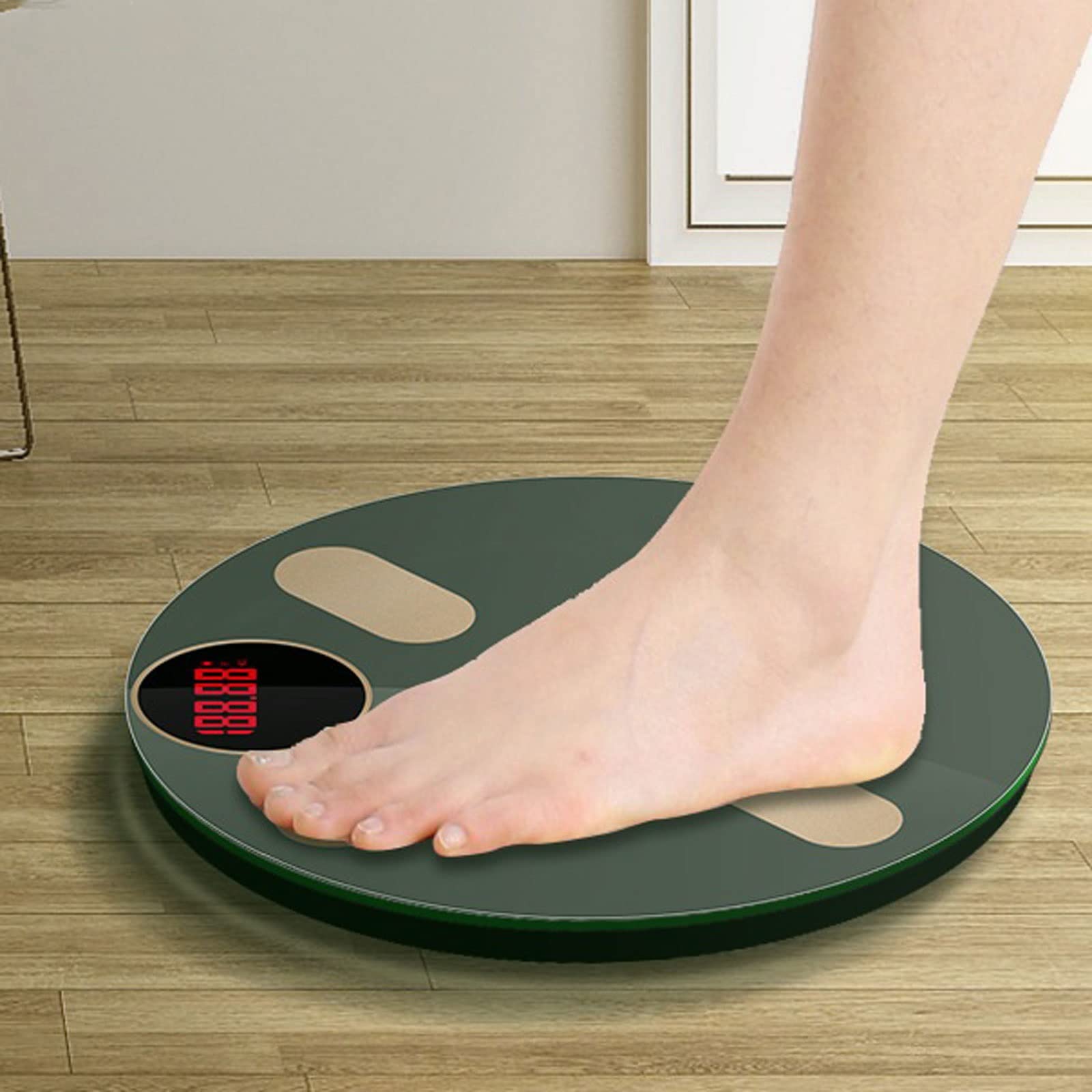 JINGYAN Básculas digitales Digital Balance Weight Scale Bathroom Body Composition Electronic Smart Loss Weigh(Army Green)