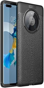 Huawei Mate 40 Pro K l f Niss Deri G r n ml  Silikon Kapak + Ekran Koruma 3283