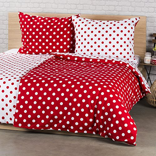 4Home Punto Rosso Lenzuola di Cotone
