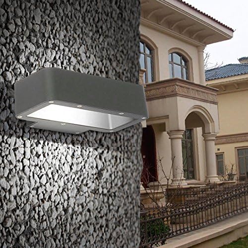 10W LED Exterior Light Waterproof Outdoor Fixture Wall Sconces Gray Finish Pure White