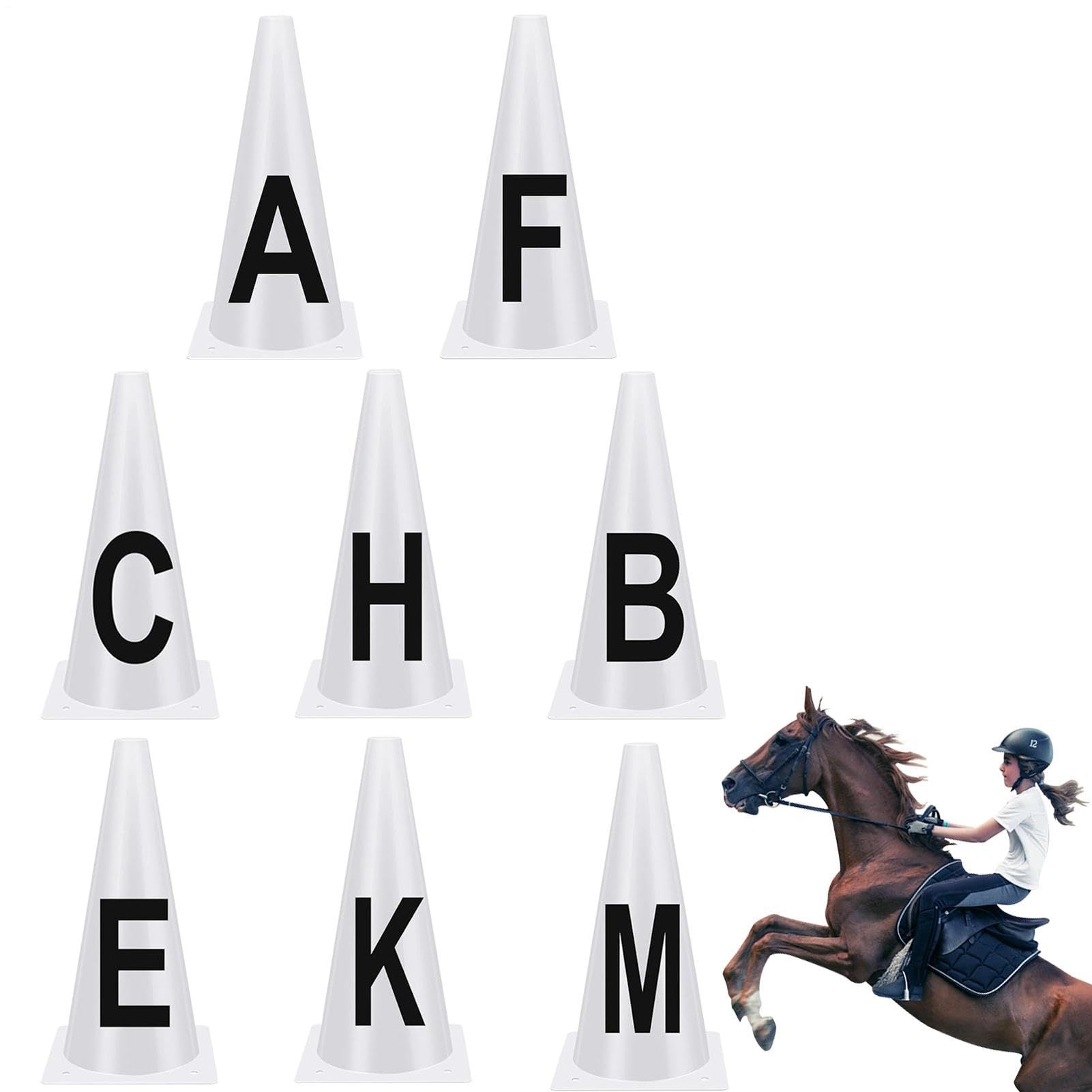Generico Coni per Addestramento Forniture Equestri | Segnalini Dressage Con Lettere Per Addestratori Organizzatori Gare Lavoro A Terra Affondo Cavaletti Lavoro Con Pali Esercizi