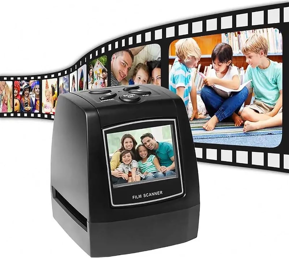 Numériseur de Diapositives et de Films négatifs avec écran Couleur LCD de 2,36 Pouces, convertit Les Films, négatifs et Diapositives 35 mm et 135 mm en Images JPEG de 10 mégapixels