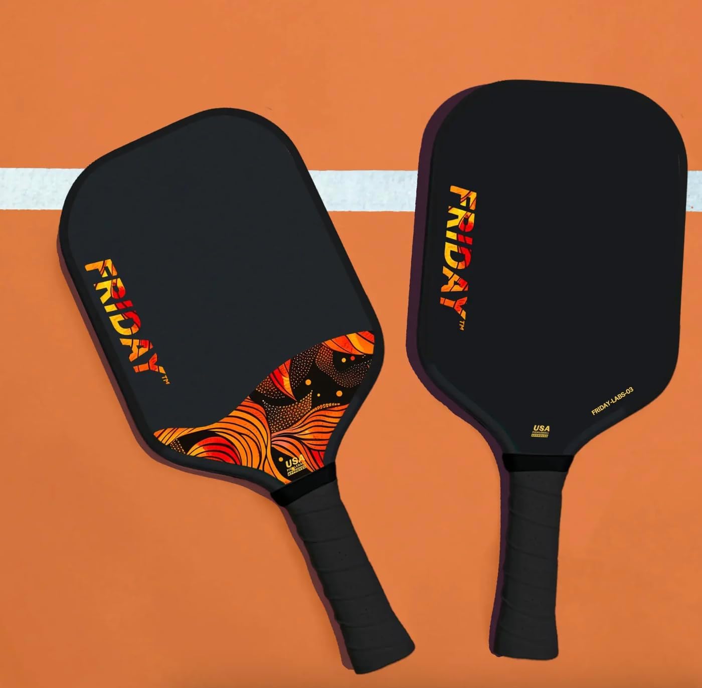 Challenger Friday Paddle, Two Layer T700 Raw Carbon Fiber, Foam Injected Walls, USAP Approved, Honeycomb Core, Tennis Style Grip, Gritty Surface for Spin