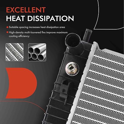 Miniatura 5 de A-Premium Radiador de refrigerante de motor con enfriador de aceite de transmisión compatible con Chevrolet Equinox 2006-2009 y Pontiac Torrent