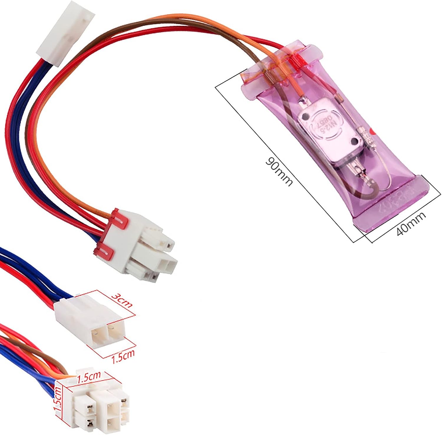 【Appliances Accessories】 AC 250V 10A N12-5 Degrees Celsius 3 Cables(Square) Bimetal Fridges Defroster Thermostat Refrigerator defrost Thermostat 【Replaceable】