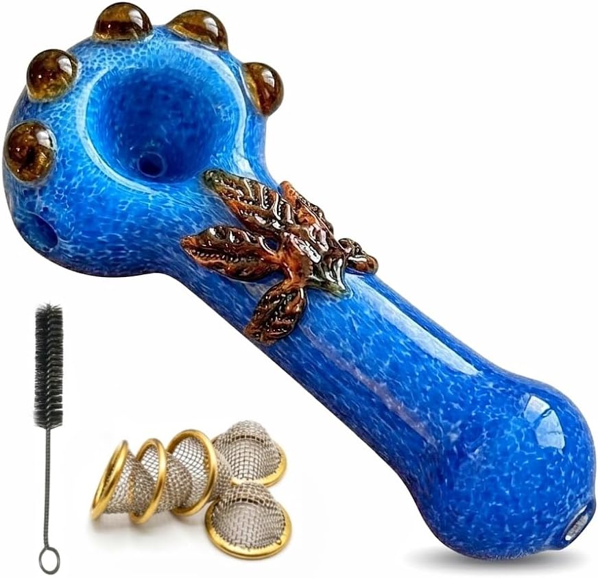 1PC Tobacco Pipe Set – Classic Marble Grain Pipes with Cleaner, 4.2inch Smoking Pipe Accessories Kit for Everyday Use and Gifting
