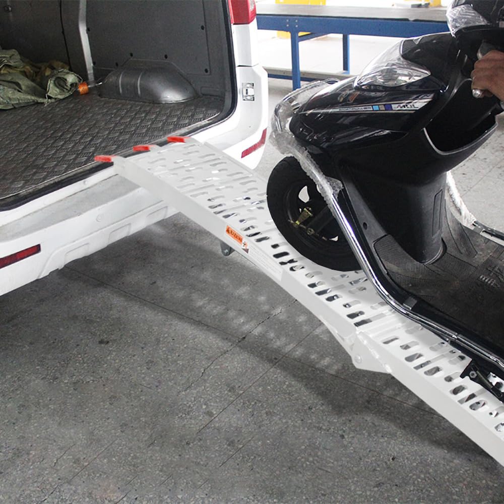 2 rampe di carico pieghevoli, portata 340 kg, antiscivolo, 226 x 30