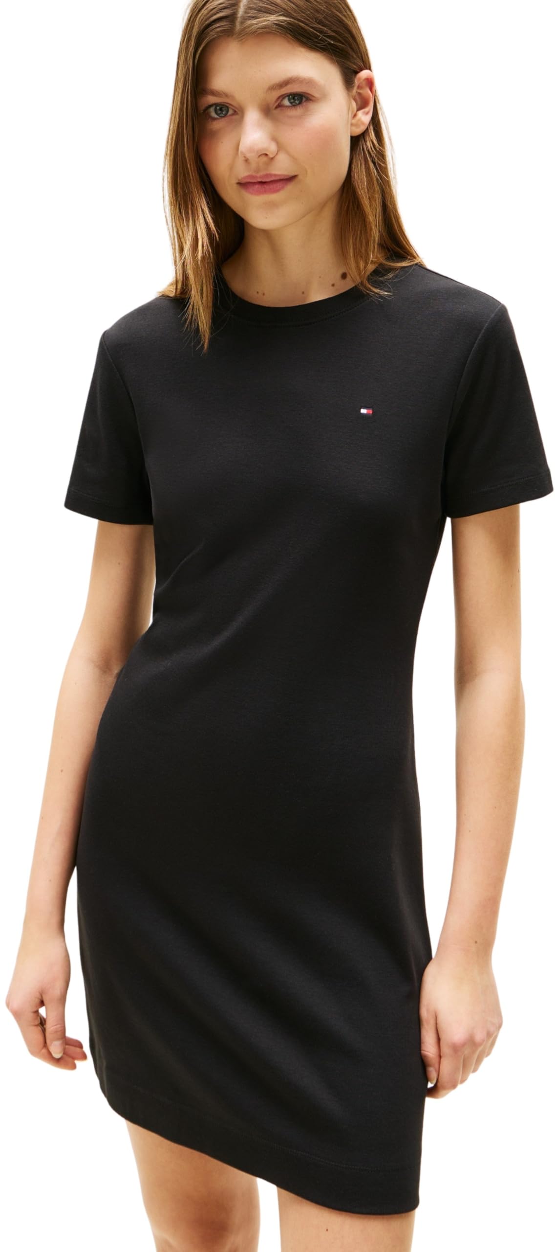 Tommy Hilfiger Women’s New Cody Slim Short Cotton Dress, Black (Black), XL