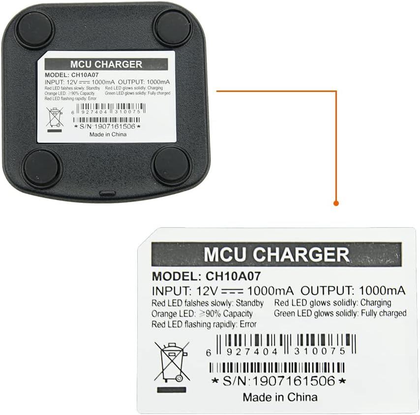 CH10A07 Two Way Radio Charger Station for Hytera PD782 PD502 PD505 PD562 PD565 PD580 PD602 PD605 Battery Charger