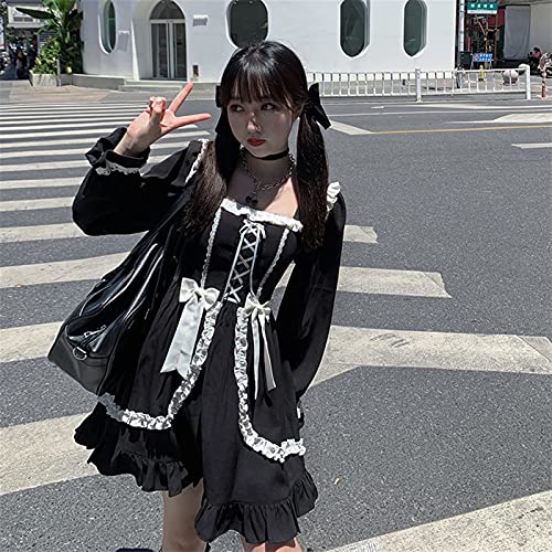 Robe d'automne Lolita patchwork pour un look vintage sans compromis