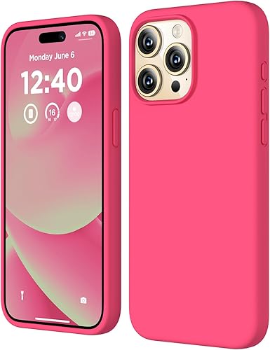 Miniatura 8 de Compatible con iPhone 15 Pro, funda de silicona líquida, cuerpo completo, funda protectora a prueba de golpes, funda delgada para teléfono con forro