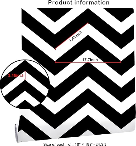 Miniatura 3 de Papel tapiz de color blanco y negro moderno para dormitorio, papel tapiz de rayas blancas y negras, autoadhesivo, extraíble, papel de contacto de