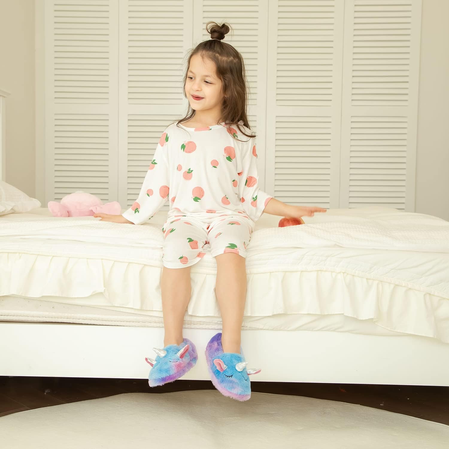 KAKU NANU Toddler Kids Slippers Cute Animal Cartoon Shoes Girls Boys Warm Fleece Winter Household Slippers - Image 3