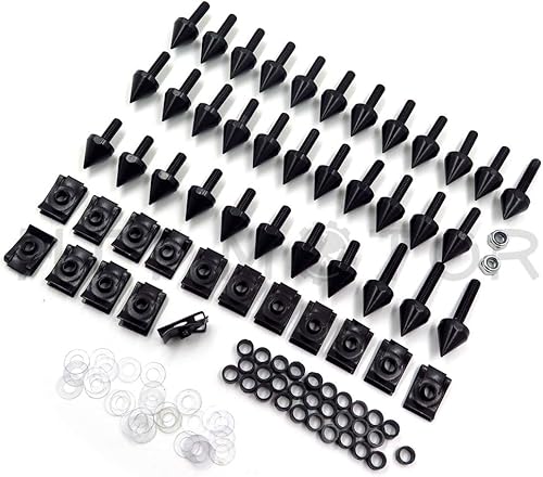 Miniatura 3 de HTTMT MT215-006-BK Kits de pernos de carenado de espiga negra compatibles con YZF R1 YZF-R1 YZFR1 2004-2006