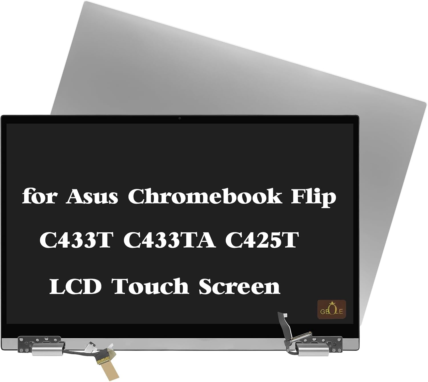Replacement for Asus Chromebook Flip C433 2 in 1 C433T C433TA C425T LCD Touch Screen Digitizer Assembly 14.0" FHD 1920 x 1080 IPS Silver
