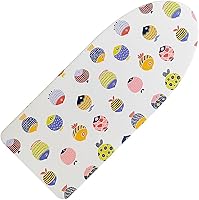 Vista 7 de Funda y almohadilla pequeña para tabla de planchar de 12 x 32 pulgadas, 3 pares de correas de cierre de velcro, bordes elásticos, mini cubierta
