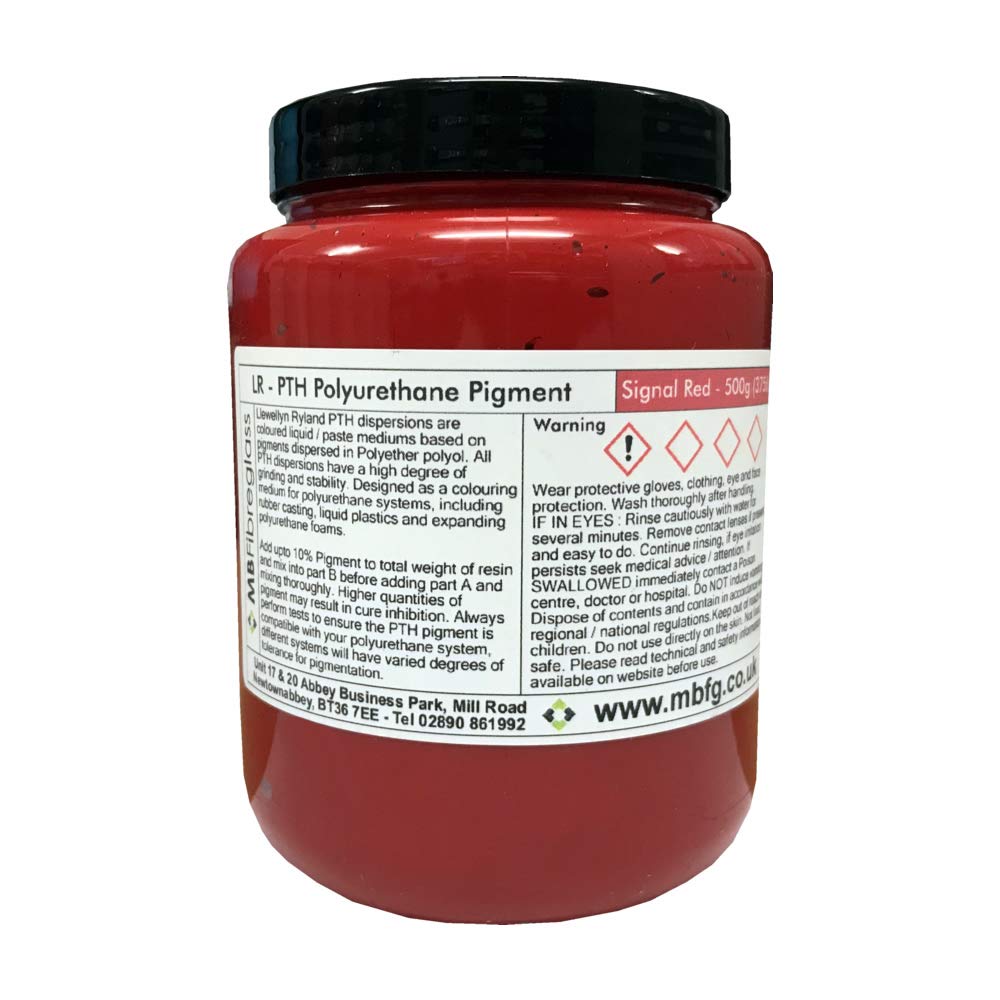 Polycraft Signal Red Polyurethane Pigment - 500g - PTH3756 (Compatible with Polyurethane Resins, Rubbers and Foams)