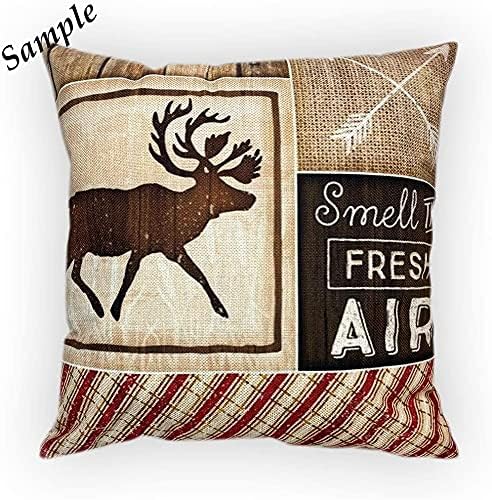 Miniatura 4 de Funda de almohada de arpillera con monograma de letra negra A y rayas del alfabeto inglés, funda de cojín cuadrada decorativa de lino para cama,